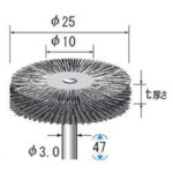 ナカニシ ワイヤーブラシ特厚ステン (1Pk(袋)=5本入)(Tcode:4769163)