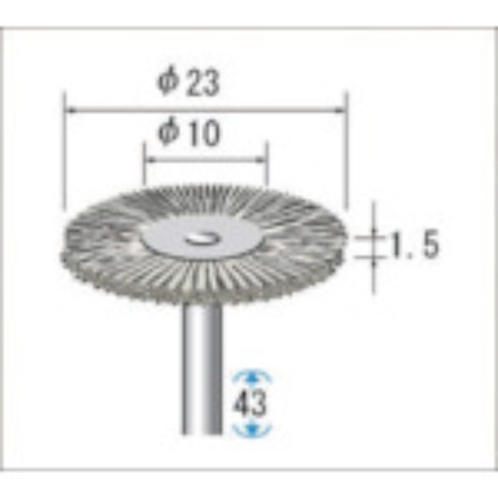ナカニシ ワイヤーブラシ スチール (1Pk(袋)=10本入)(Tcode:4769201)