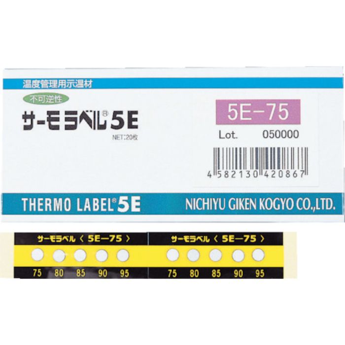日油技研 サーモラベル5点表示屋外対応型 不可逆性 50度(Tcode:3083357)