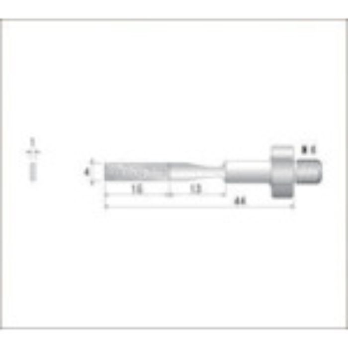 ナカニシ 超音波研磨装置 シーナスZERO専用工具電着ダイヤモンドヤスリ 全長44mm刃長15mm刃幅4mm(Tcode:4772113)