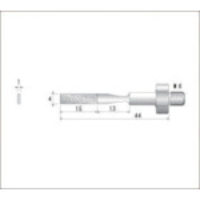 ナカニシ 超音波研磨装置 シーナスZERO専用工具電着ダイヤモンドヤスリ 全長44mm刃長15mm刃幅4mm(Tcode:4772121)