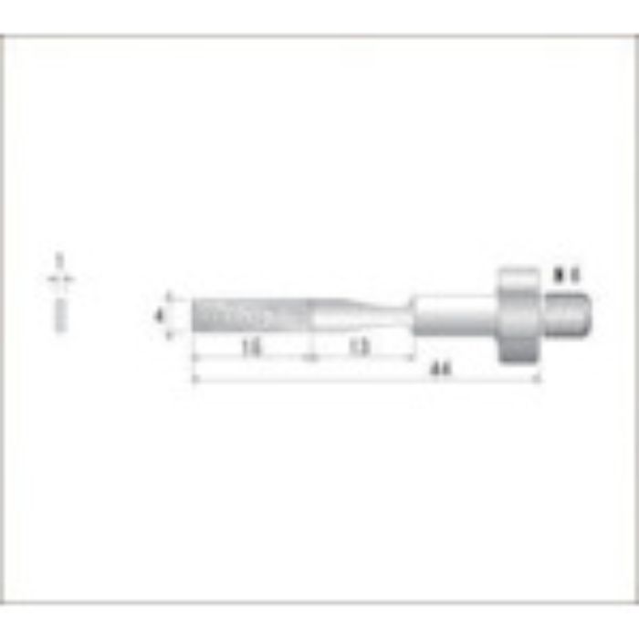 ナカニシ 超音波研磨装置 シーナスZERO専用工具電着ダイヤモンドヤスリ 全長44mm刃長15mm刃幅4mm(Tcode:4772130)