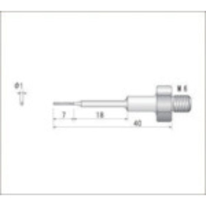 ナカニシ 電着ダイヤモンドヤスリ(全長40mm刃長7mm刃幅1mm)(Tcode:4772172)