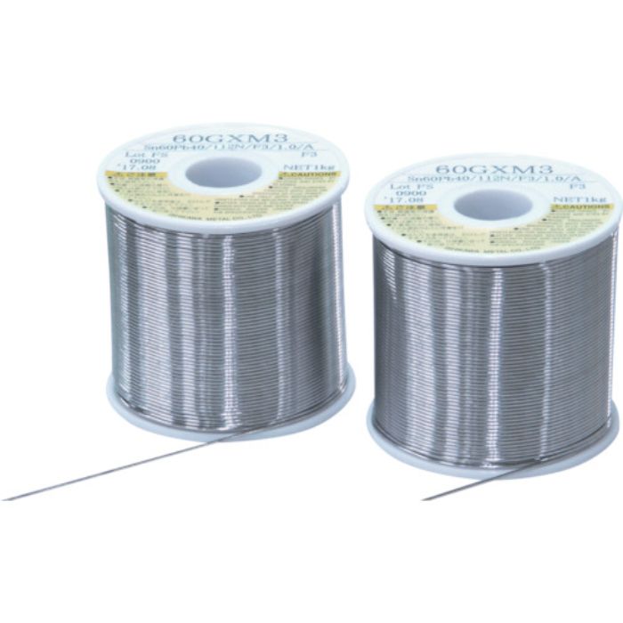 石川 やに入りはんだ スーパーロヂン 60GXM3(すず60%/鉛40%)-1.2mm-1kg(Tcode:1166948)