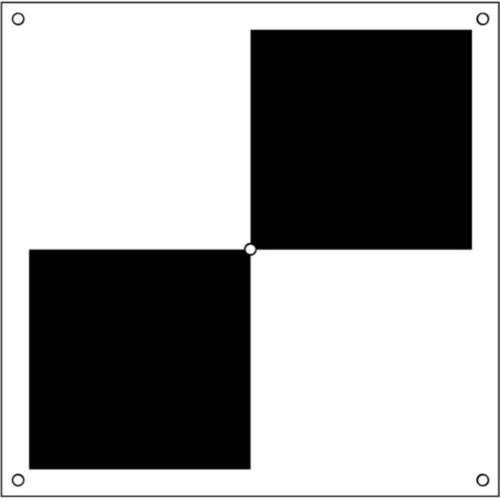 グリーンクロス ドローン用対空標識プラス型(白黒)(Tcode:1489867)