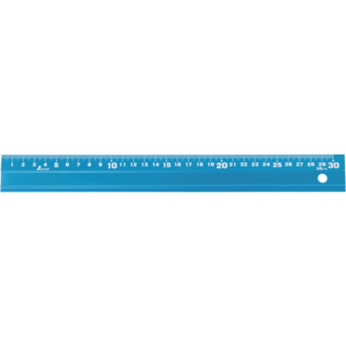 シンワ アルミ直尺 アル助30cm シャイニングブルー(Tcode:8163925)