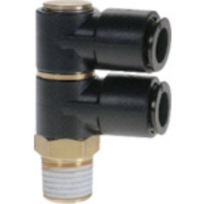 チヨダ チューブ継手 フジ ダブルバンジョー(樹脂) 6mm R1/4(Tcode:8083796)