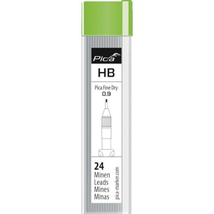 ピカマーカー 建築用シャープペンシル“Fine Dry”用替芯 24本入り 黒HB(Tcode:5103678)