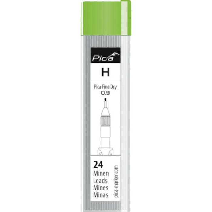 ピカマーカー 建築用シャープペンシル“Fine Dry”用替芯 24本入り 黒H(Tcode:5103679)