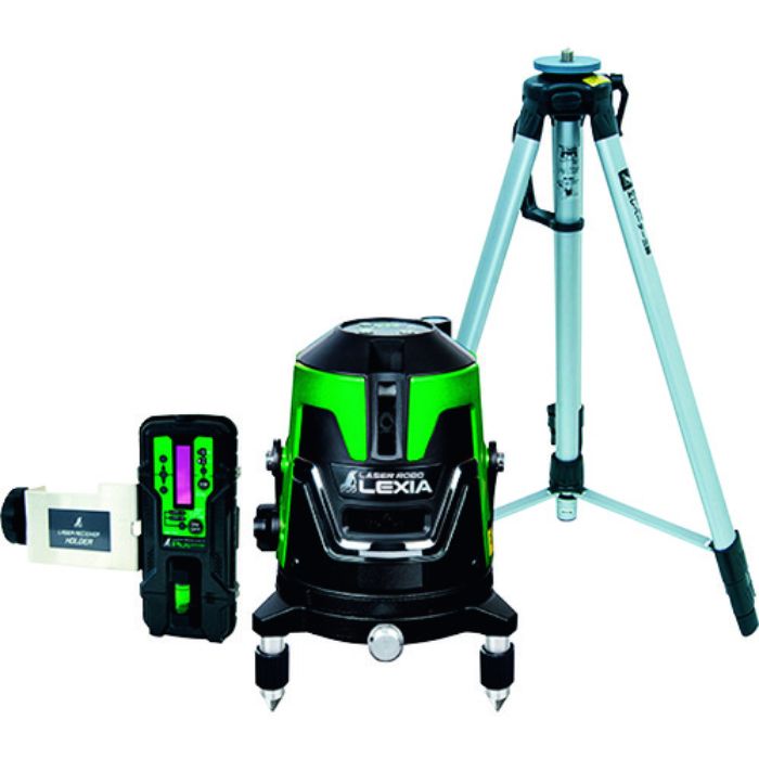 シンワ レーザーロボ LEXIA 21 グリーン 受光器・三脚セット(Tcode:2433723)