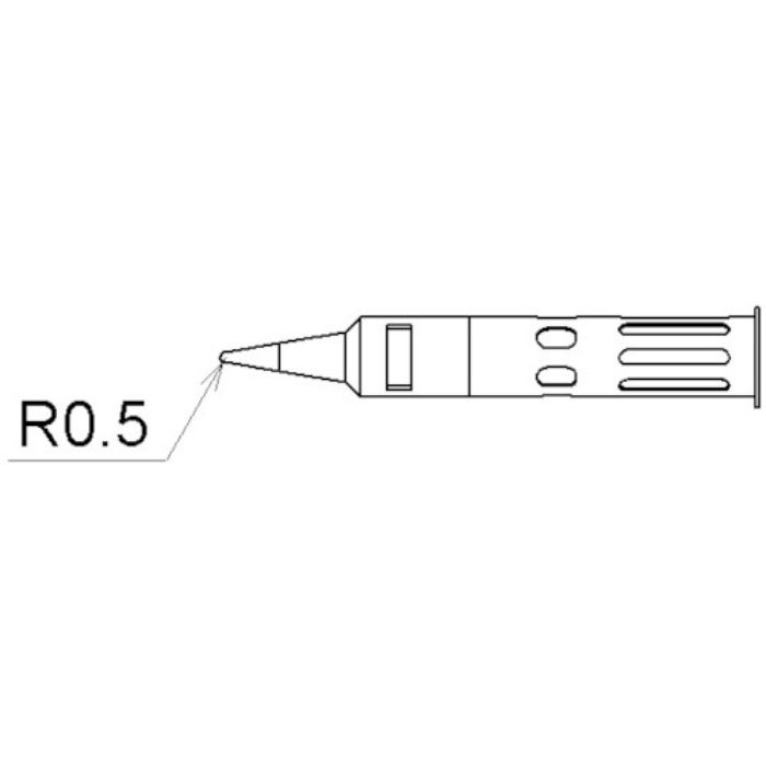 コテライザー ガス式コードレスはんだこて用交換コテ先 コテライザーミニ R0.5(Tcode:8230672)