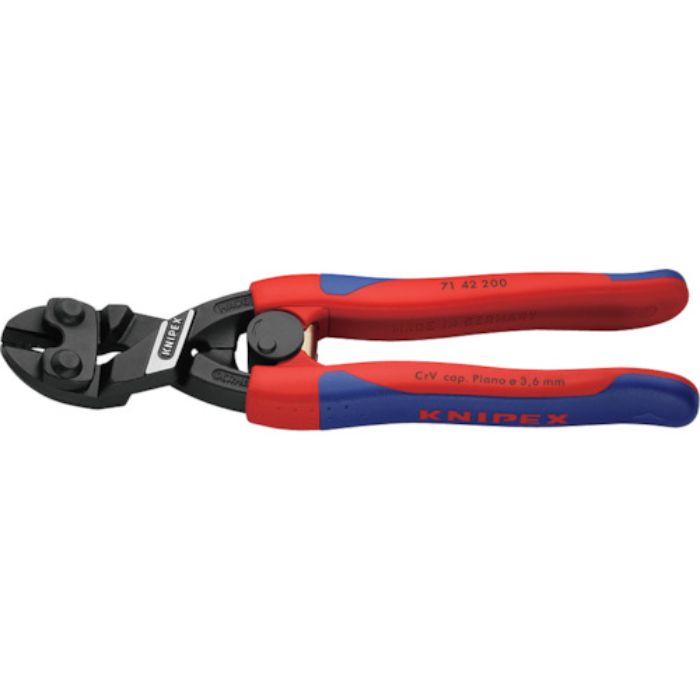 KNIPEX 200mm ミニクリッパー(強力型/20度ベント)リセス付(Tcode:3371110)