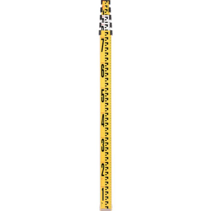 シンワ アルミスタッフ 2 3m5段 表面10mmピッチ 裏面1mmピッチ目盛付(Tcode:5358874)