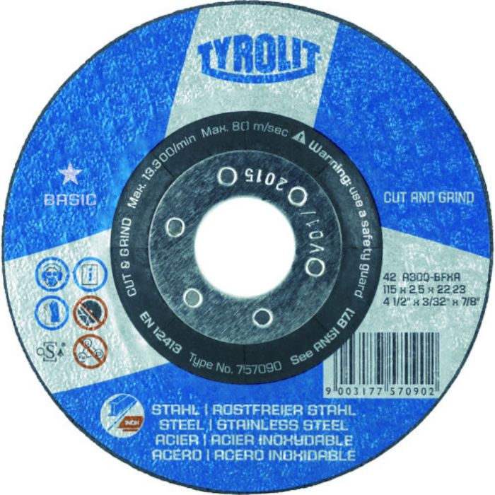 TYROLIT 切断研削砥石 C&G 178mm #30(Tcode:7666420)