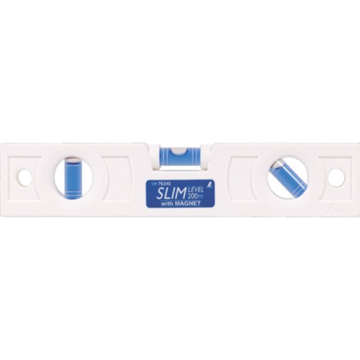 シンワ スリムレベル200mm白マグネット付(Tcode:8164282)