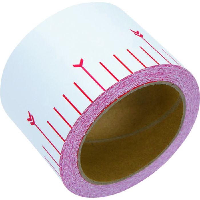 シンワ 貼付ロッド_合成紙製_75mm×25m_赤白30cm間隔(Tcode:1477588)