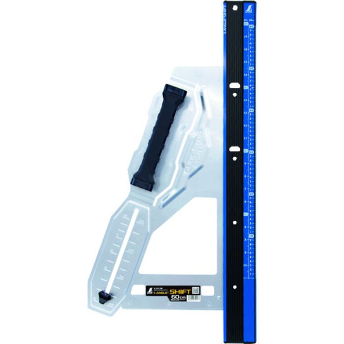 シンワ 丸ノコガイド定規 エルアングル Plus シフト 60cm 寸勾配切断機能付(Tcode:1476114)