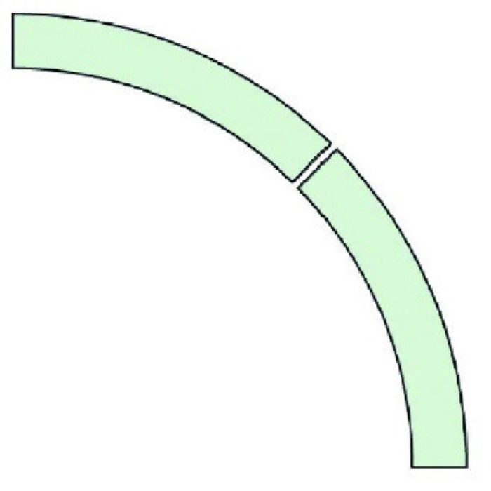 ユニット ドア開閉表示ステッ アール型 蓄光・PPステッカー・50幅(Tcode:7428065)