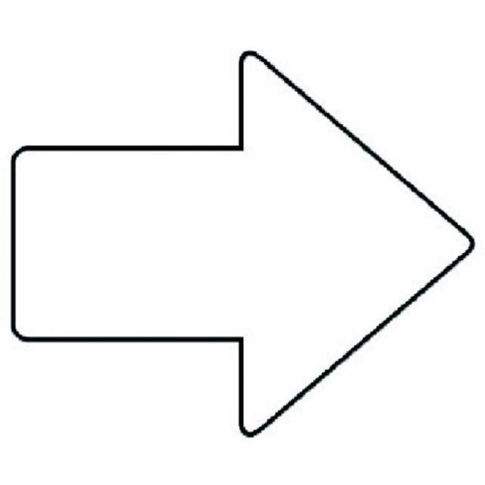 ユニット 矢印ステッカー 矢印 白・4枚組・100X120X50幅(Tcode:7428120)