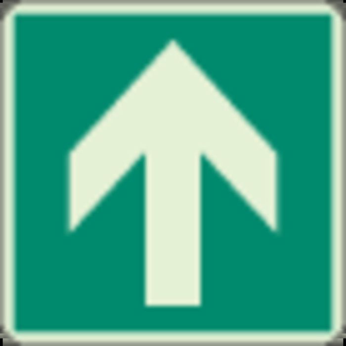 ユニット 床面誘導標識 矢印 蓄光 300×300mm 合成樹脂(Tcode:3340422)