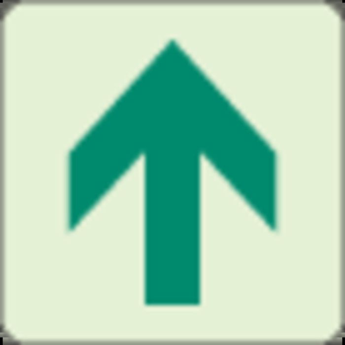 ユニット 床面誘導標識 矢印 蓄光 300×300mm 合成樹脂(Tcode:3345602)