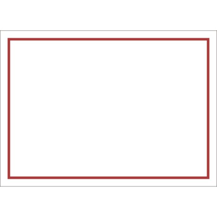 ユニット ゼッケンステッカー背中用 赤枠白地無地(Tcode:8264197)