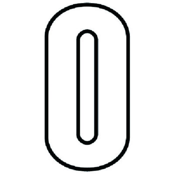 ユニット 路面用番号表示0 白・合成ゴム・天地280X1.2mm厚(Tcode:7433964)