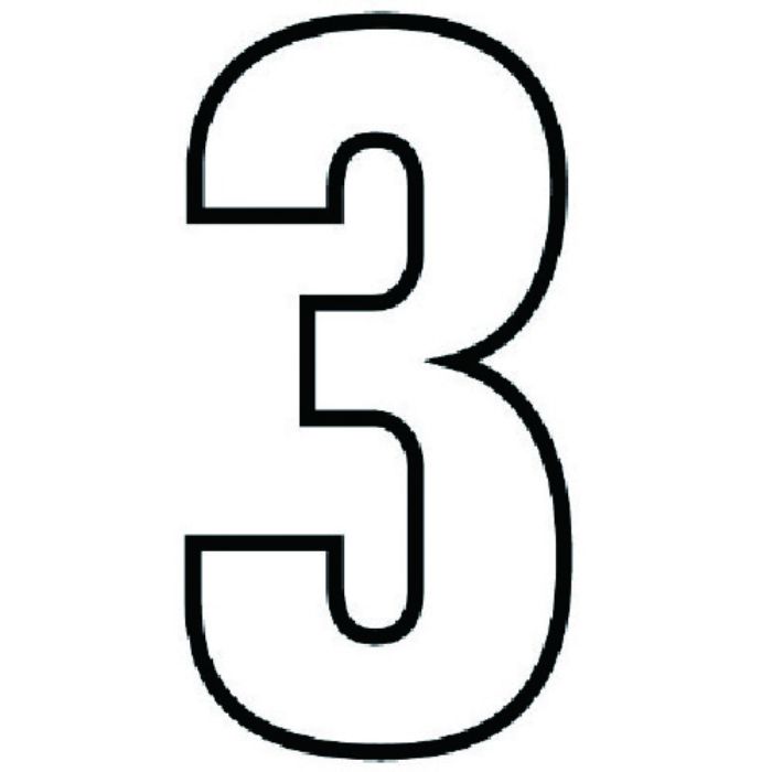 ユニット 路面用番号表示3 白・合成ゴム・天地280X1.2mm厚(Tcode:7433999)