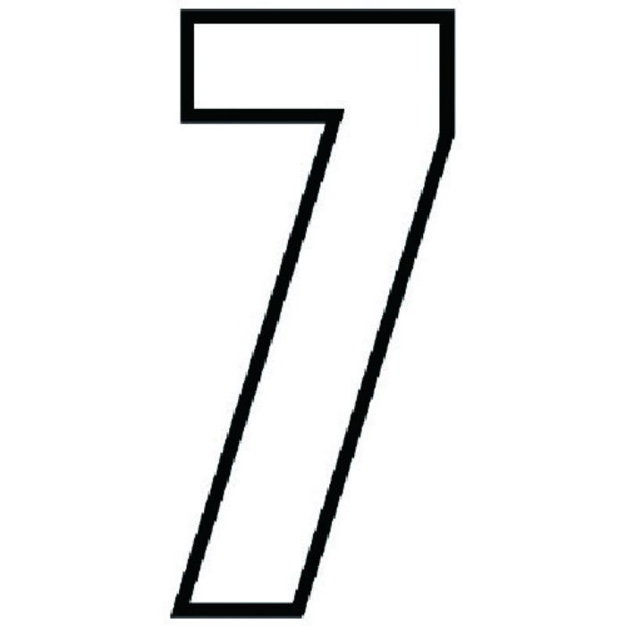 ユニット 路面用番号表示7 白・合成ゴム・天地280X1.2mm厚(Tcode:7434031)