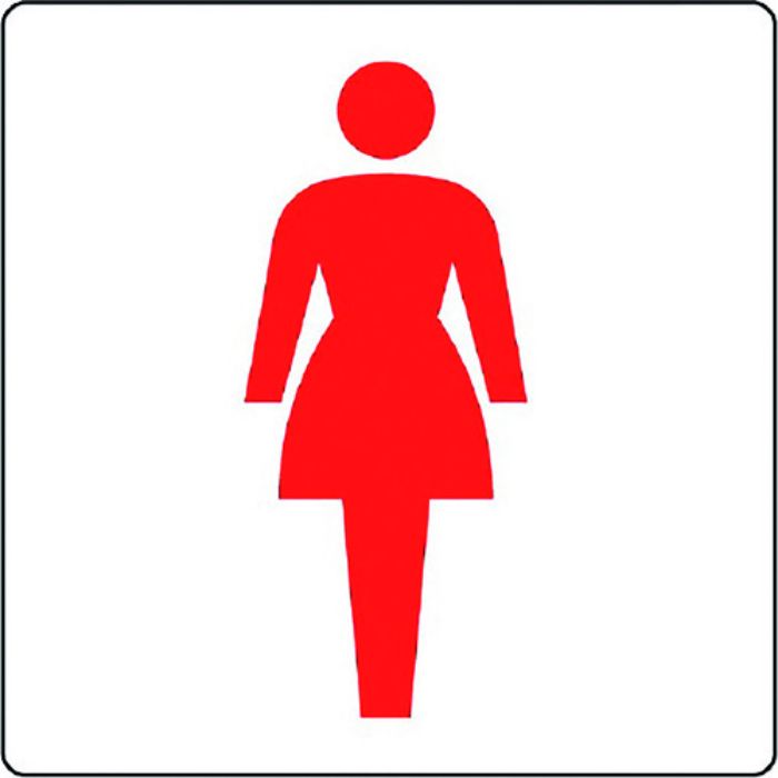 ユニット 表示ステッカー ピクトサイン トイレ(女)(Tcode:1281734)