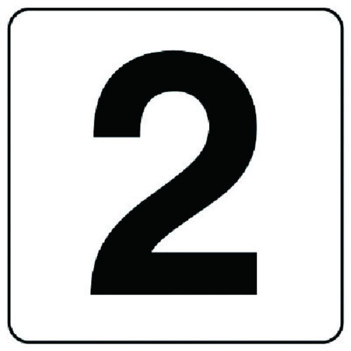 ユニット 番号札ステッカー 2 5枚組(小) PPステッカー 50×50(Tcode:7437331)