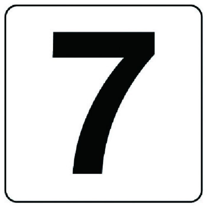 ユニット 番号札ステッカー 7 5枚組(小) PPステッカー 50×50(Tcode:7437382)