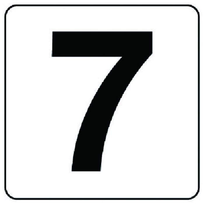 ユニット 番号札ステッカー 7 5枚組(中) PPステッカー 100×100(Tcode:7437501)