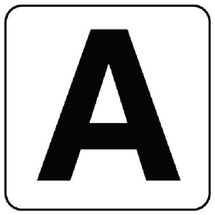 ユニット アルファベット表示ステッカーA 5枚組 (大) 150×150(Tcode:7438192)