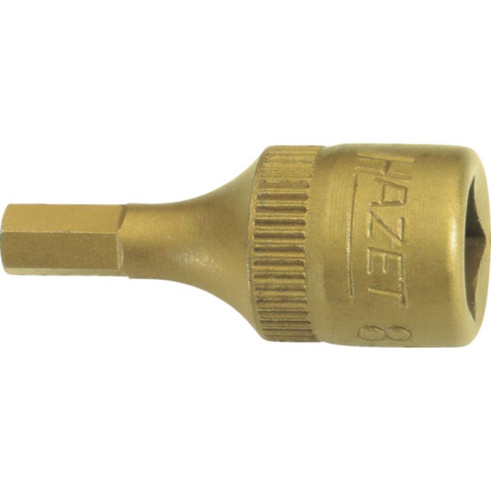 HAZET ショートヘキサゴンソケット(差込角6.35mm・チタンコーティング)(Tcode:4423429)