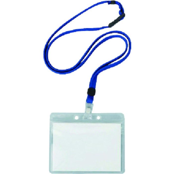 ユニット ループ名札 青紐 10個1組 ソフトPP 90×110(Tcode:7440863)