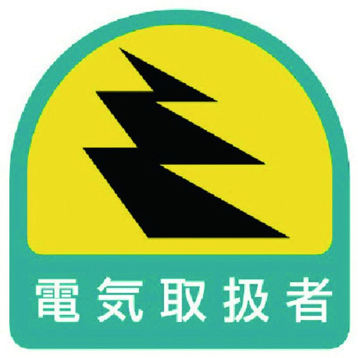 ユニット ステッカー 電気取扱者・2枚1シート・35X35(Tcode:7441231)