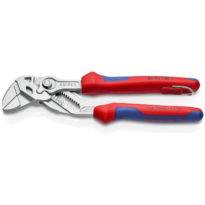 KNIPEX プライヤーレンチ 落下防止リング付 180mm(Tcode:1955256)