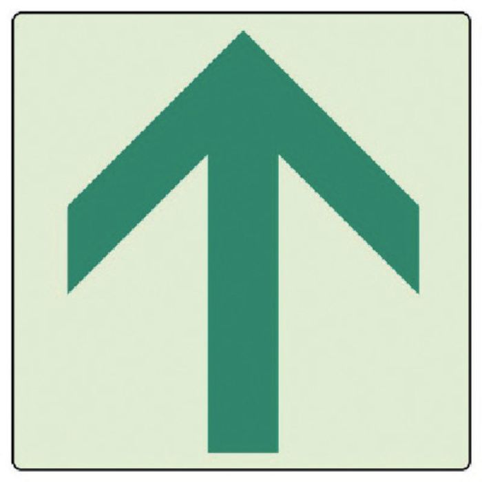 ユニット 矢印ステッカー 蓄光 5枚組 100×100(Tcode:7445768)