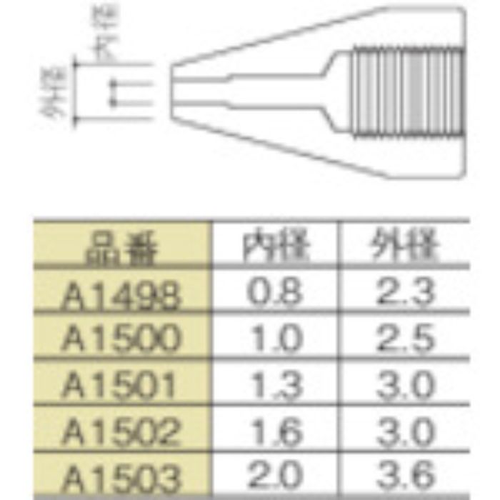 白光 ノズル 2.0mm(Tcode:2555085)