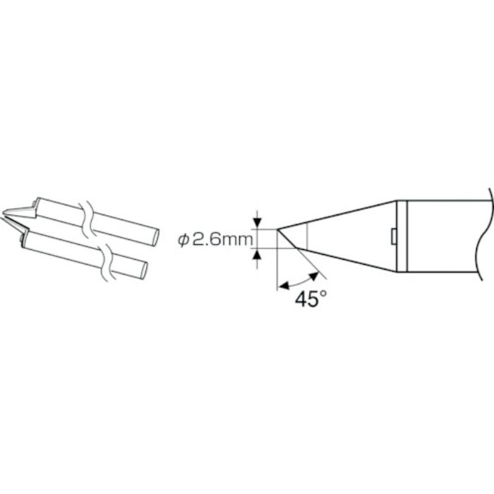 白光 こて先 CHIP 2.6C型(Tcode:3843971)