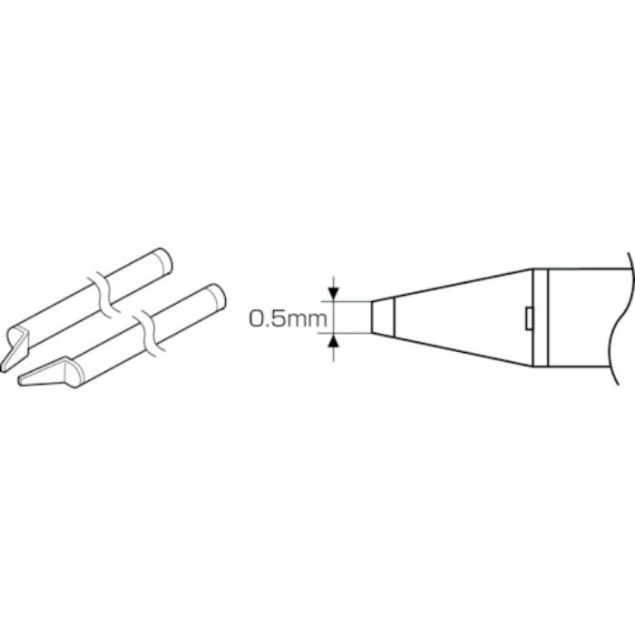 白光 こて先 CHIP 0.5L型(Tcode:3843980)