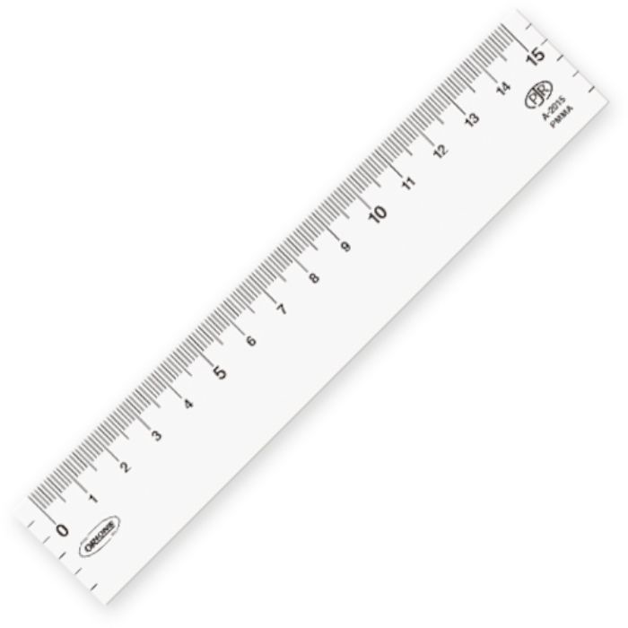 共栄プラスチック メタクリル直線定規 15cm(Tcode:4605532)