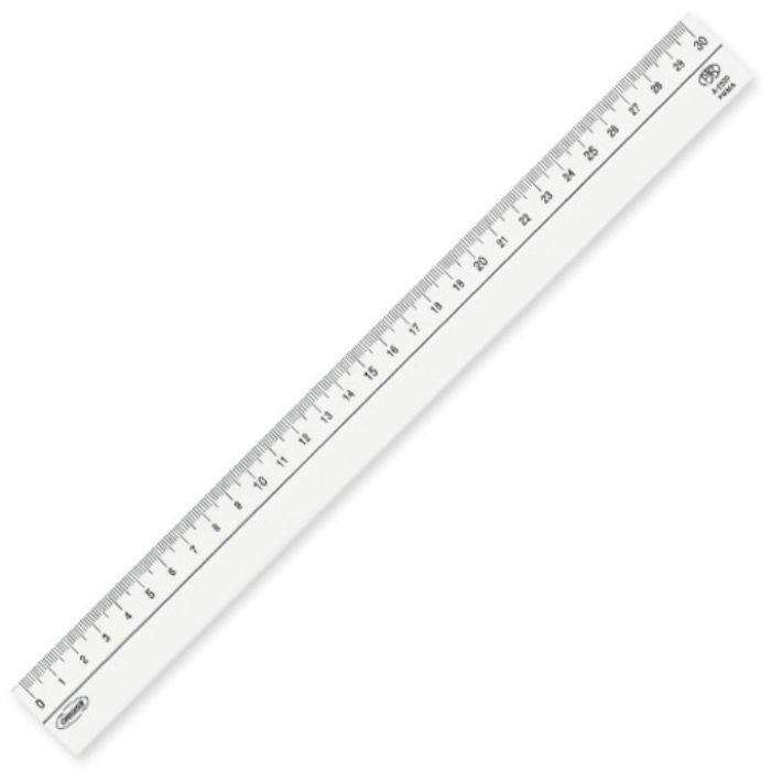 共栄プラスチック メタクリル直線定規 30cm(Tcode:4605539)