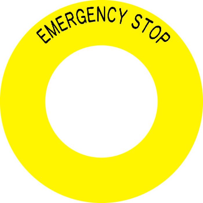 IM ボタンラベルEMERGENCY STOPφ56(Tcode:3917819)
