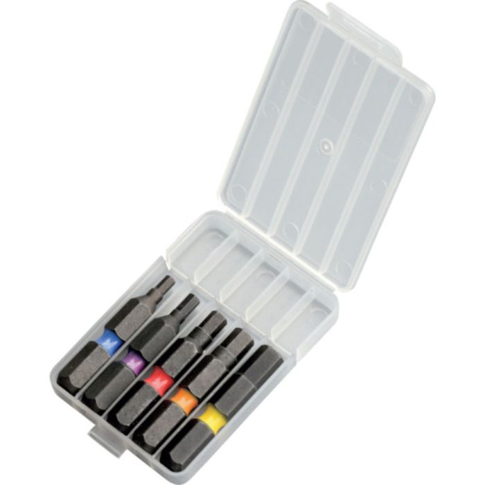 アネックス 六角レンチカラービット5本組 対辺2.5/3/4/5/6×35(Tcode:4227660)