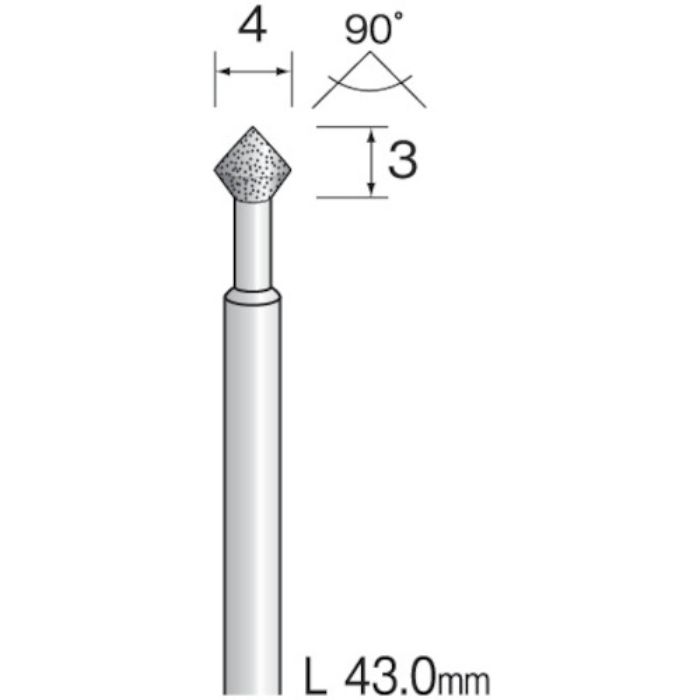 ミニモ 電着ダイヤモンドバー#140 Φ4(Tcode:8527663)