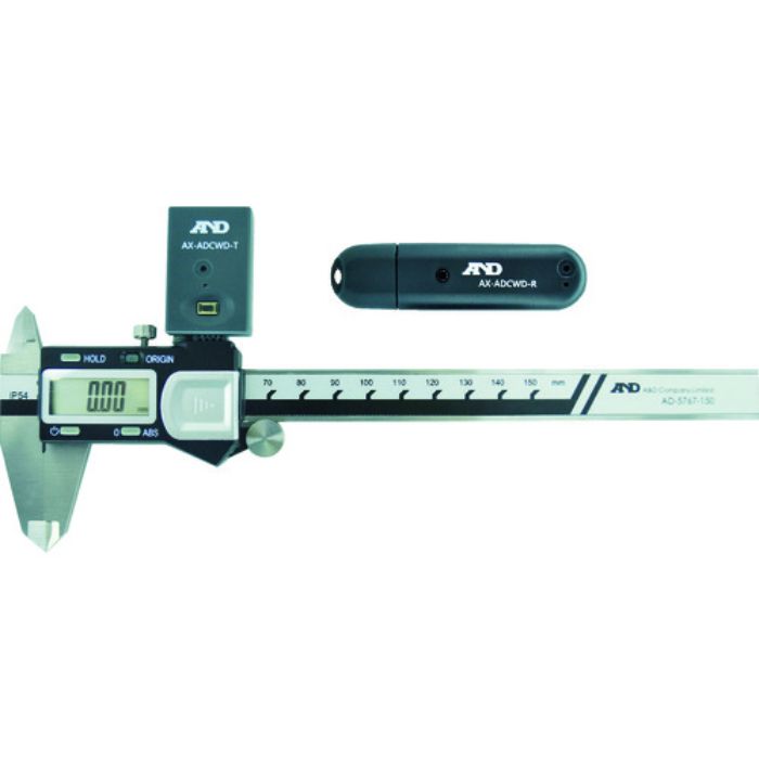 A&D ワイヤレス デジタルノギス(送・受信機付属セット) AD-5767-150S(Tcode:1163237)