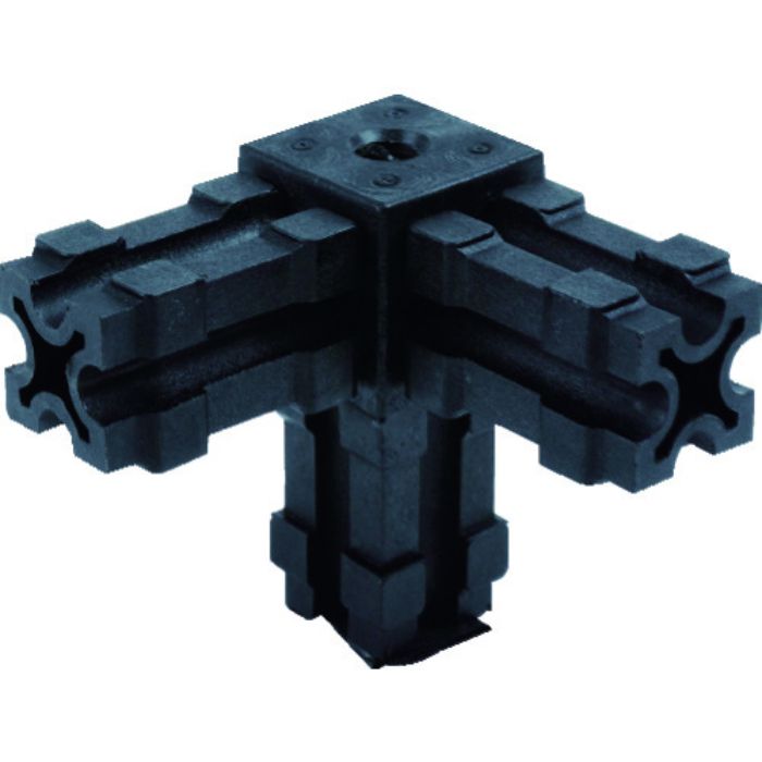 TRUSCO 25mmアルミフレーム用ジョイント 3方向 穴付き(Tcode:8567320)