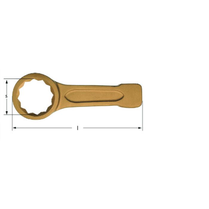 Ampcoスイス 防爆打撃めがねレンチ 二面幅寸法36mm(Tcode:1026427)